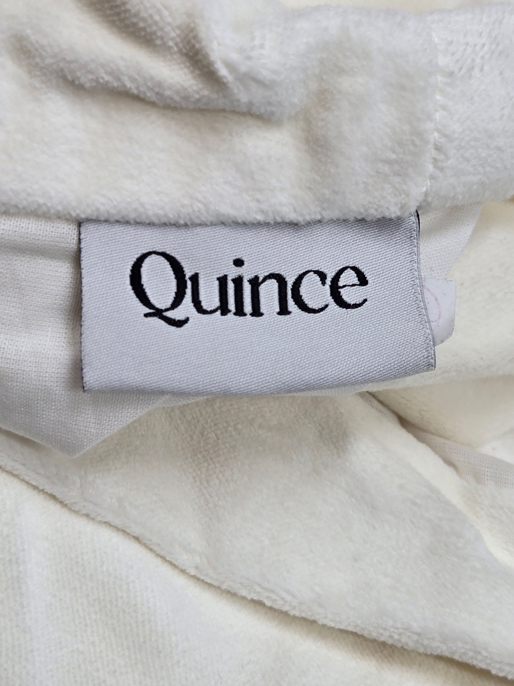 NWT QUINCE Set Of 2 48x84 Cotton Velvet Curtains Ivory 8670 - Picture 8 of 12